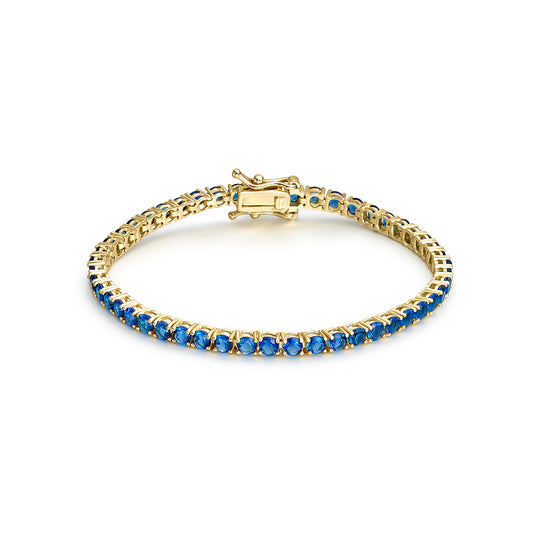 RIVIÈRE BRACELET WITH BLUE CIRCONS