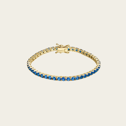 PULSERA RIVIÈRE CON CIRCONITAS AZULES