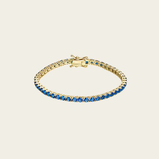 PULSERA RIVIÈRE CON CIRCONITAS AZULES