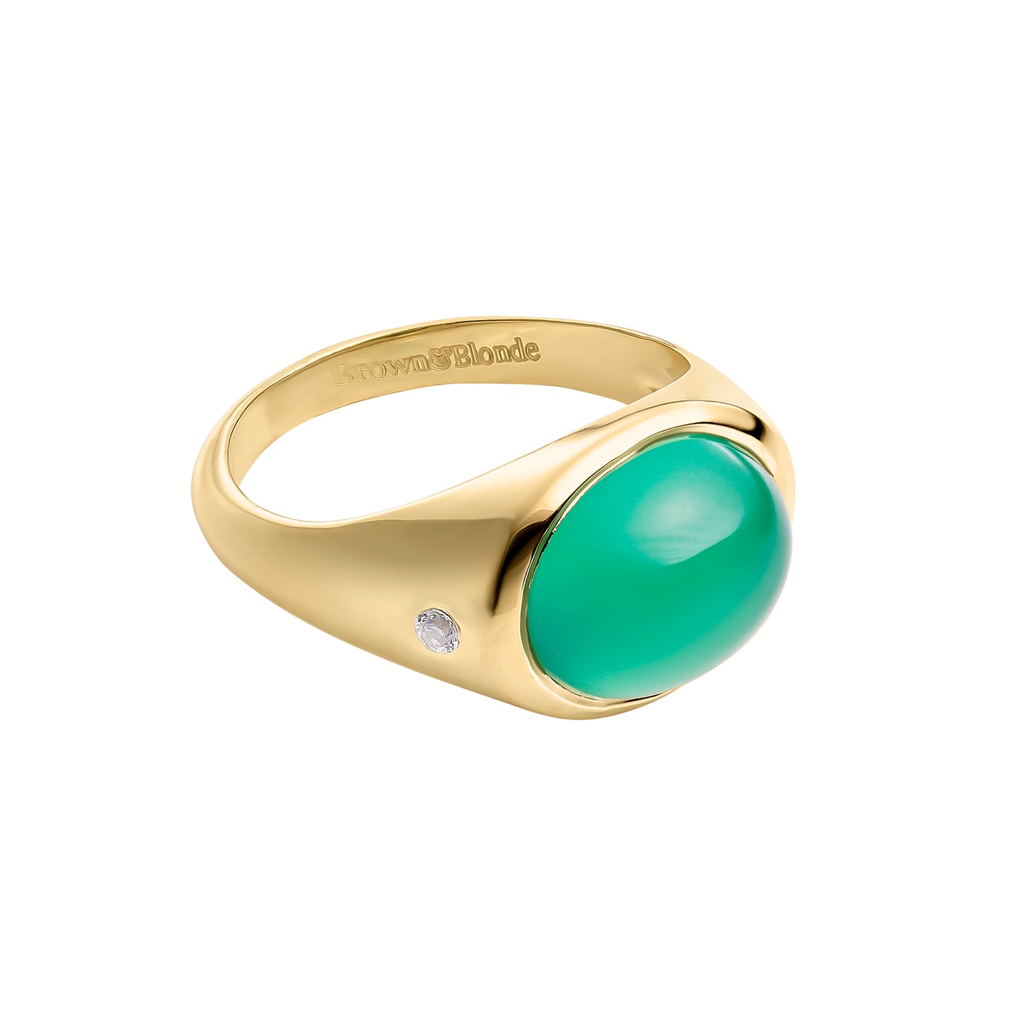 ONYX GREEN PINKY RING