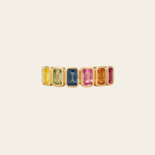 RAINBOW SAPPHIRE ETERNITY RING