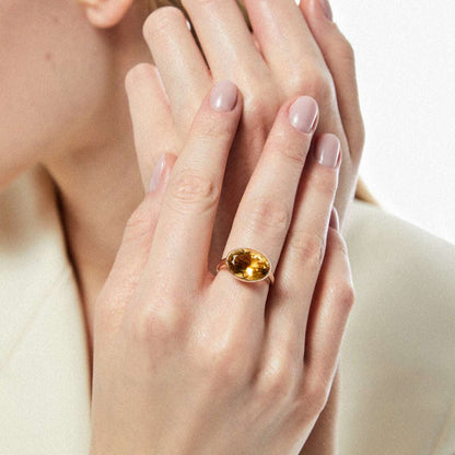 ANILLO GSTAAD 2.0 CITRINO