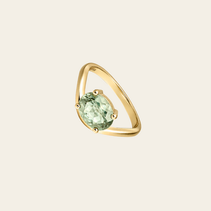 ANILLO MIDNIGHT PINKY CON AMATISTA VERDE