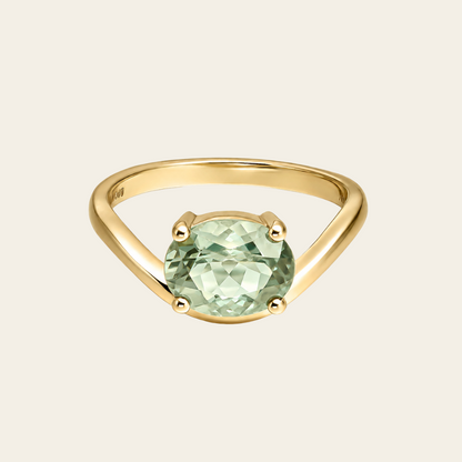 ANILLO MIDNIGHT PINKY CON AMATISTA VERDE