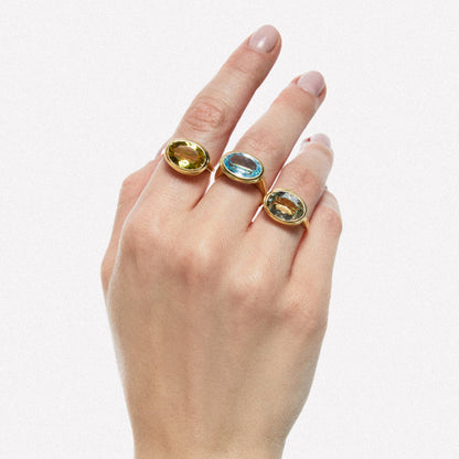 ANILLO GRAZ TOPACIO AZUL