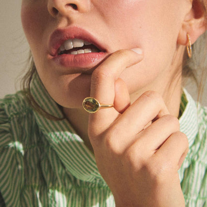 ANILLO GSTAAD AMATISTA VERDE