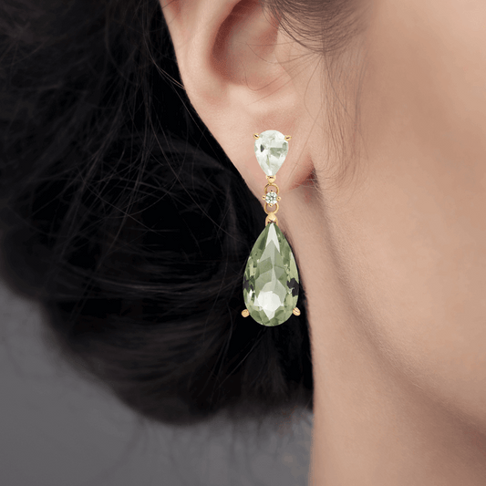 PENDIENTES VERBIER CON AMATISTA VERDE