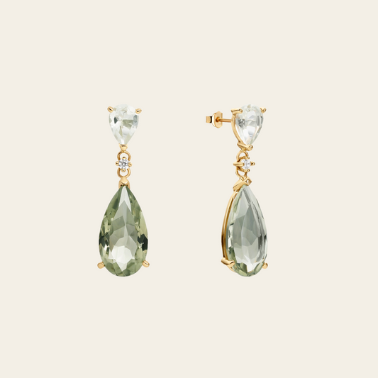 VERBIER EARRINGS WITH GREEN AMETHYSTS