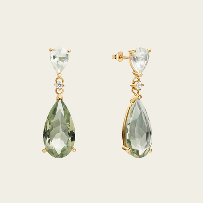 VERBIER EARRINGS WITH GREEN AMETHYSTS