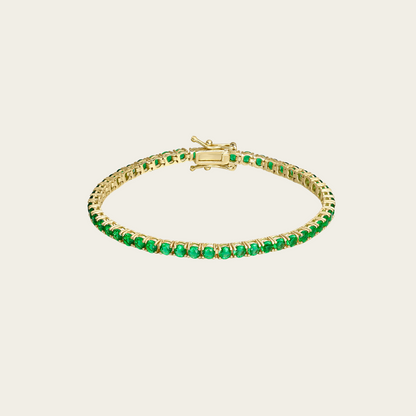 PULSERA RIVIÈRE CON CIRCONITAS VERDES