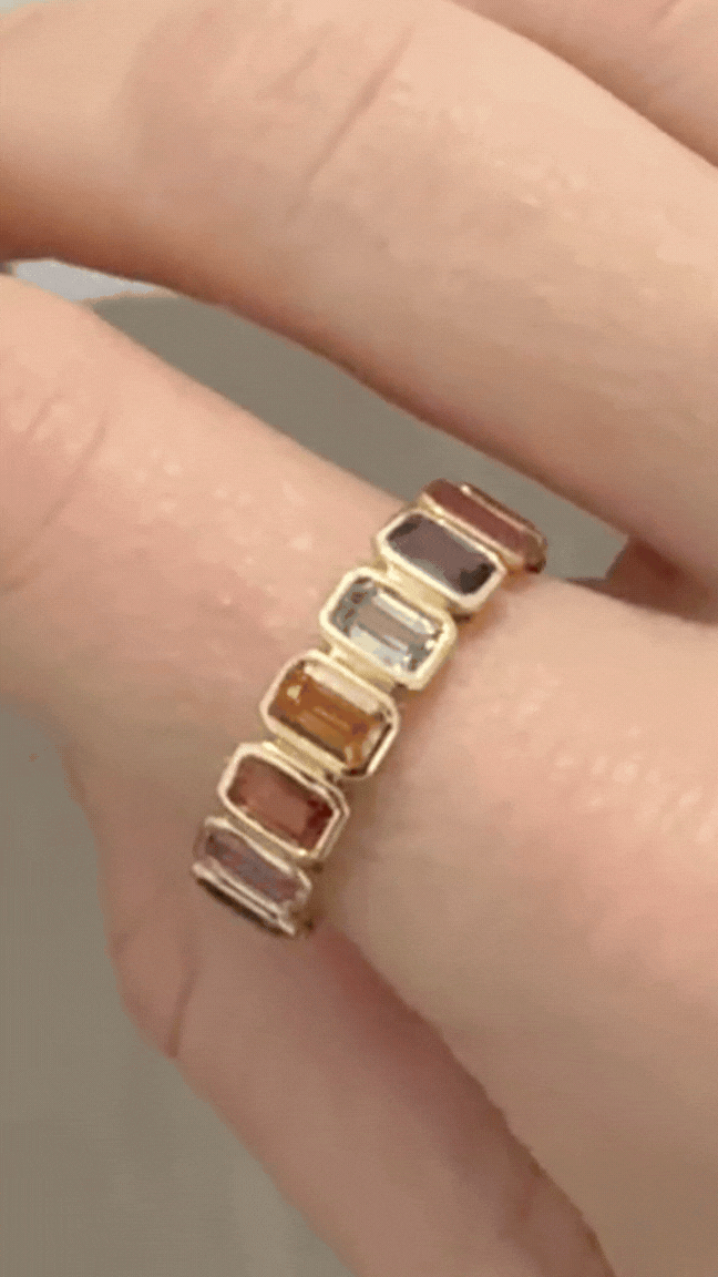RAINBOW SAPPHIRE ETERNITY RING