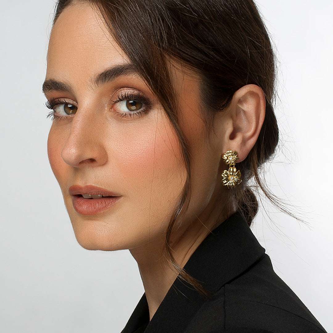 PENDIENTES LARGOS ANÉMONA