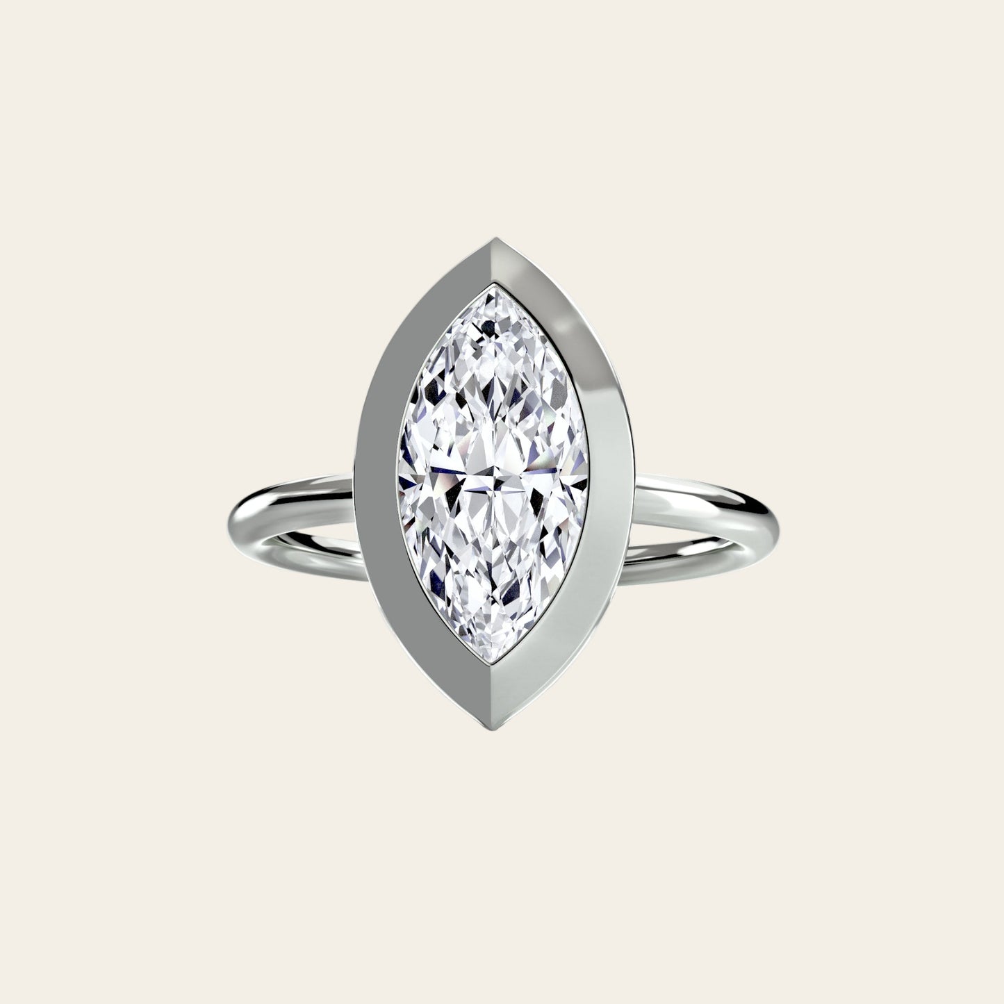 VELORA RING, THE BEZEL SOLITARIRE