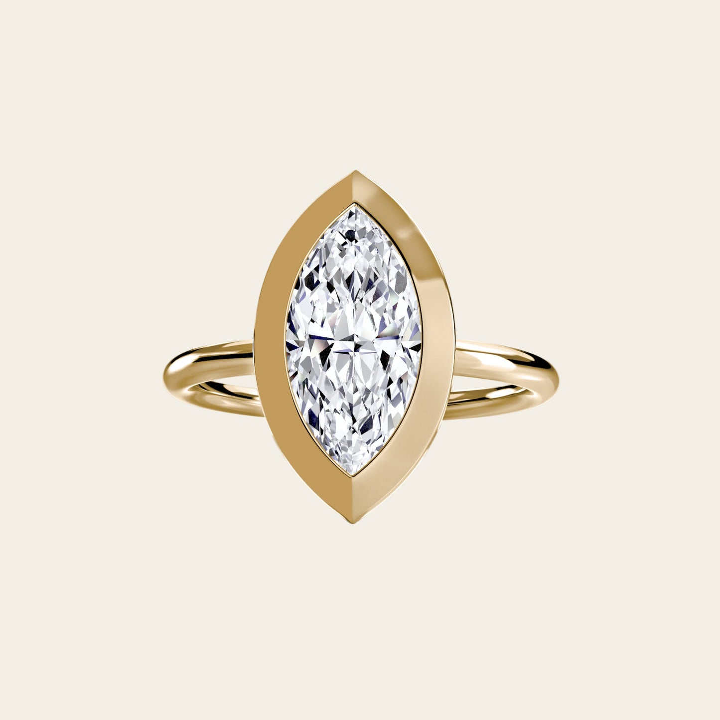 VELORA RING, THE BEZEL SOLITARIRE