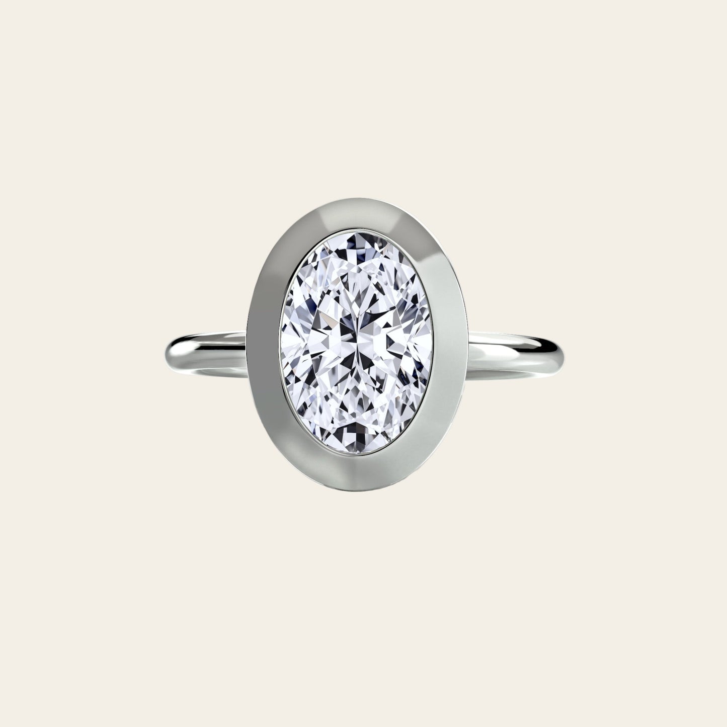 VELORA RING, THE BEZEL SOLITARIRE