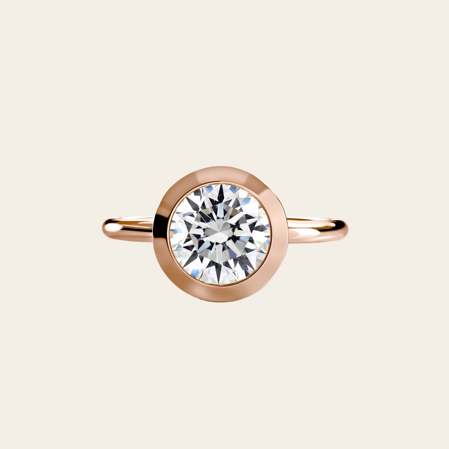 VELORA RING, THE BEZEL SOLITARIRE