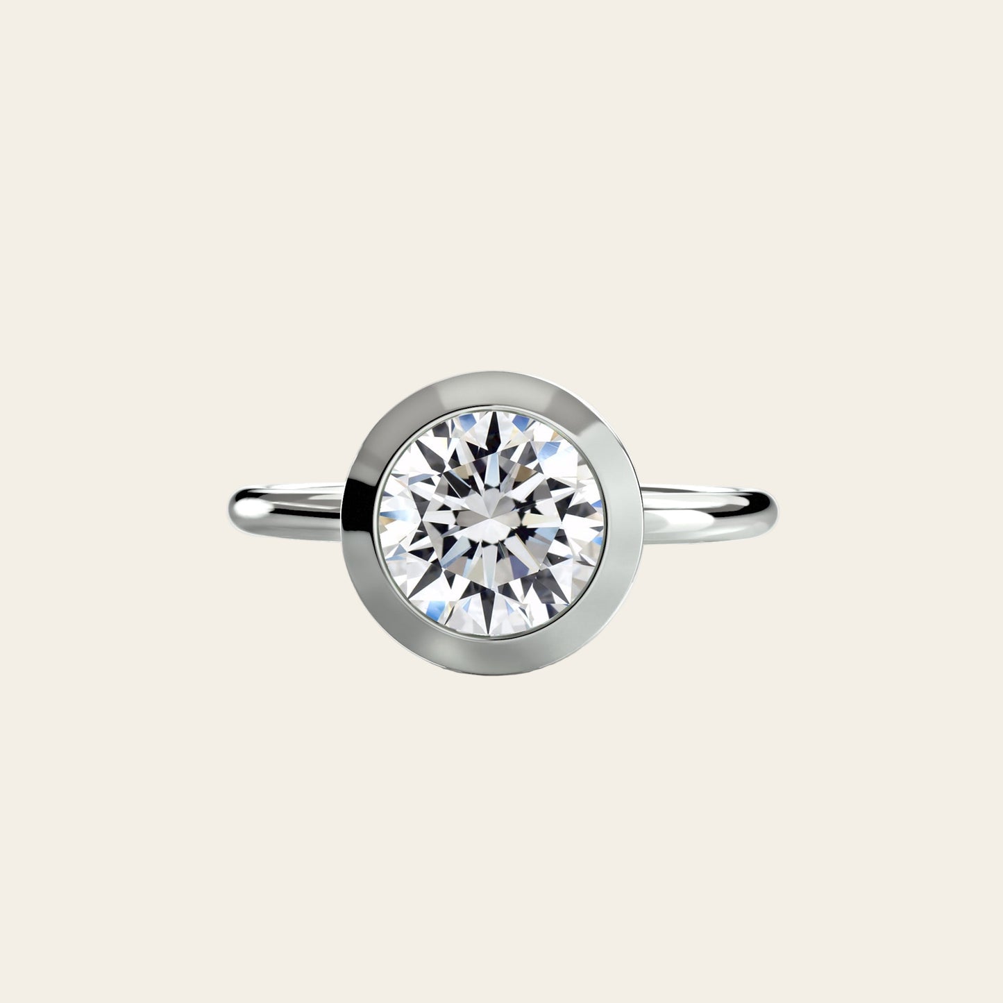 VELORA RING, THE BEZEL SOLITARIRE