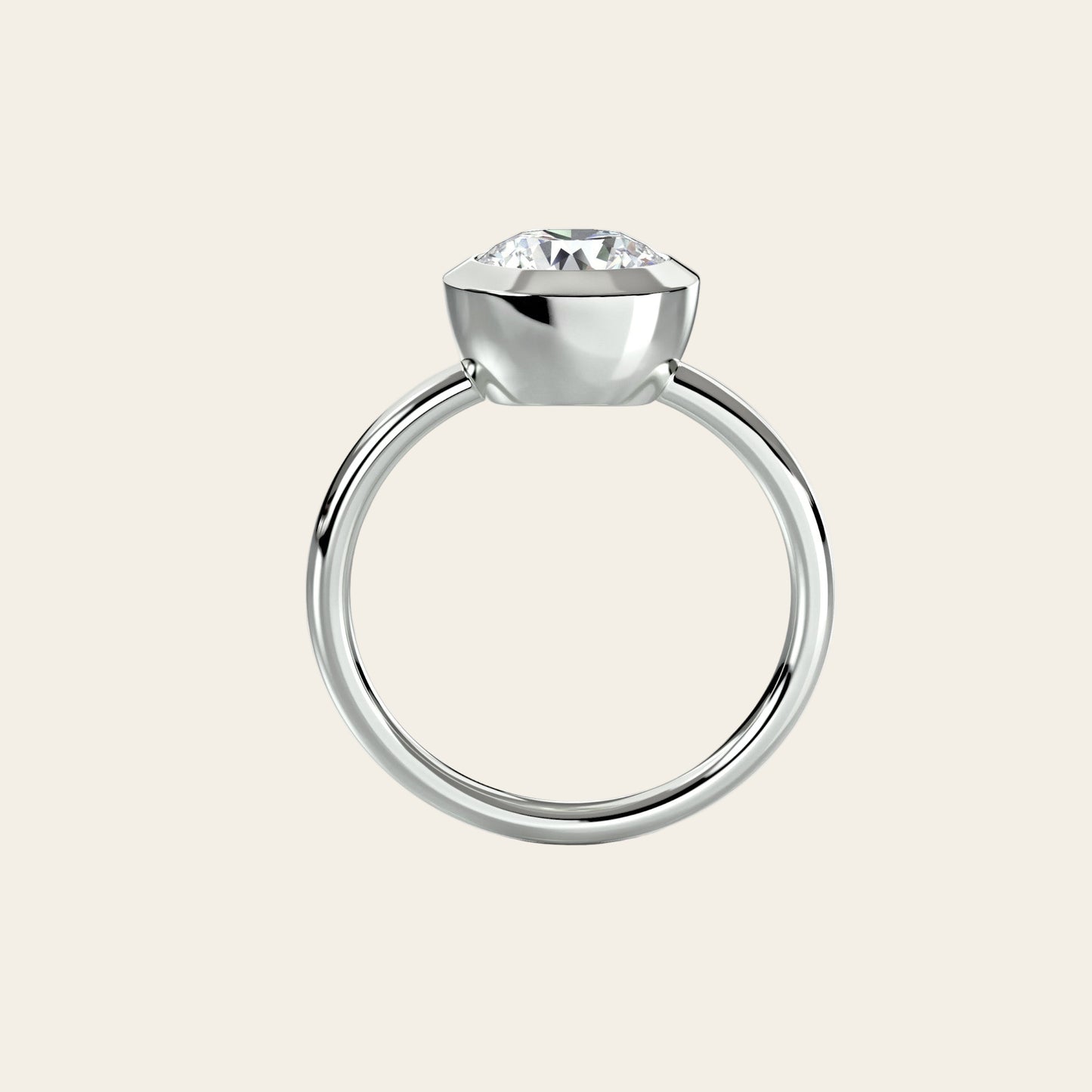 VELORA RING, THE BEZEL SOLITARIRE