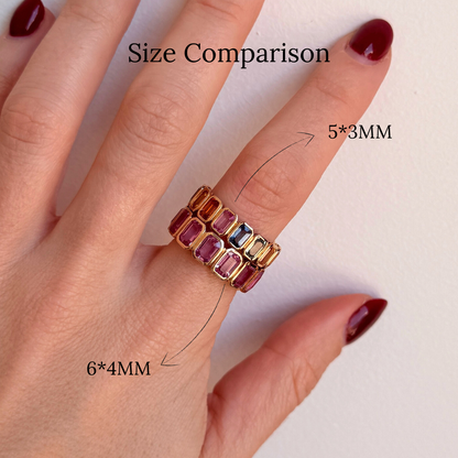 RAINBOW SAPPHIRE ETERNITY RING
