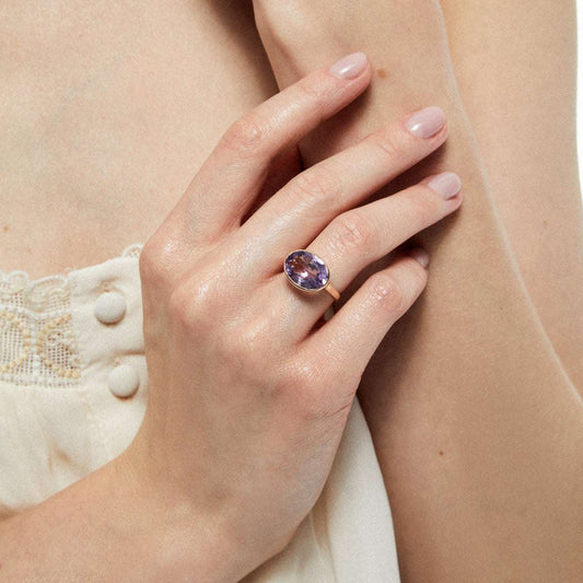ANILLO GSTAAD AMATISTA ROSA